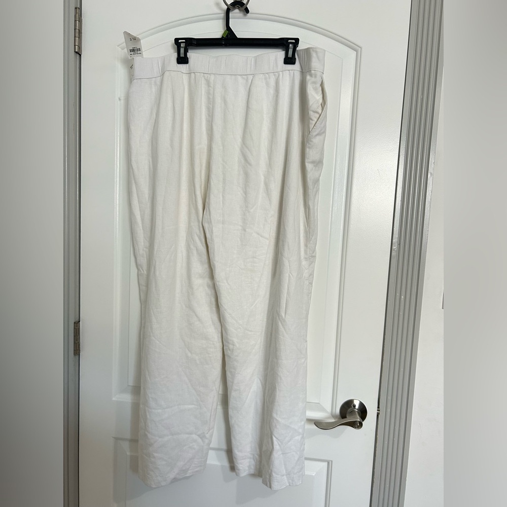 Abercrombie & Fitch 100% linen blend white Linen Trousers pants size XL NWT - Picture 13 of 13